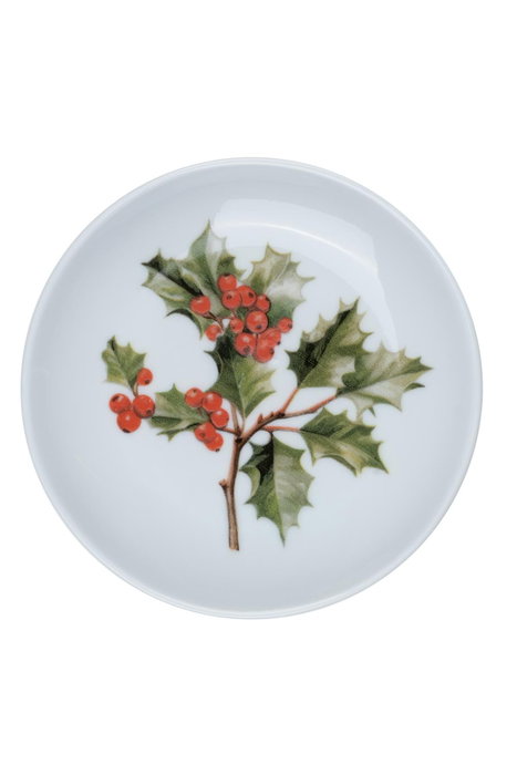 Hermia YO10DUS4885687 Juego de Servir Pasteles Navideño de Porcelana, Set de 4 Piezas